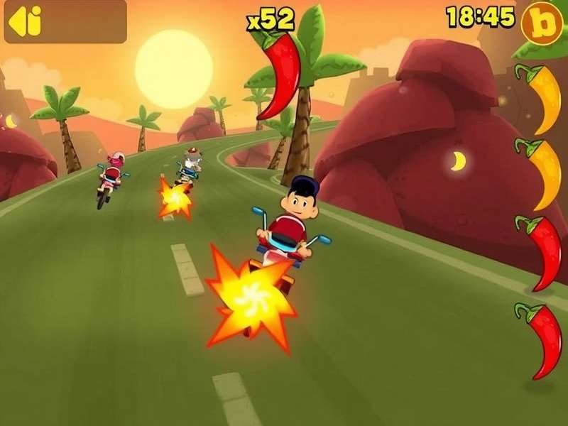 Fire Pepper Sprinter game screenshot showing spicy racing action